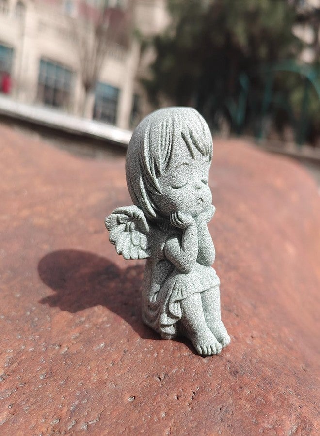 livelyfish Little Angel Statue with Wings Cute Girl Collectible Figurine for Garden Aquarium Fish Tank Home Shelf Desk Decor - Image 5